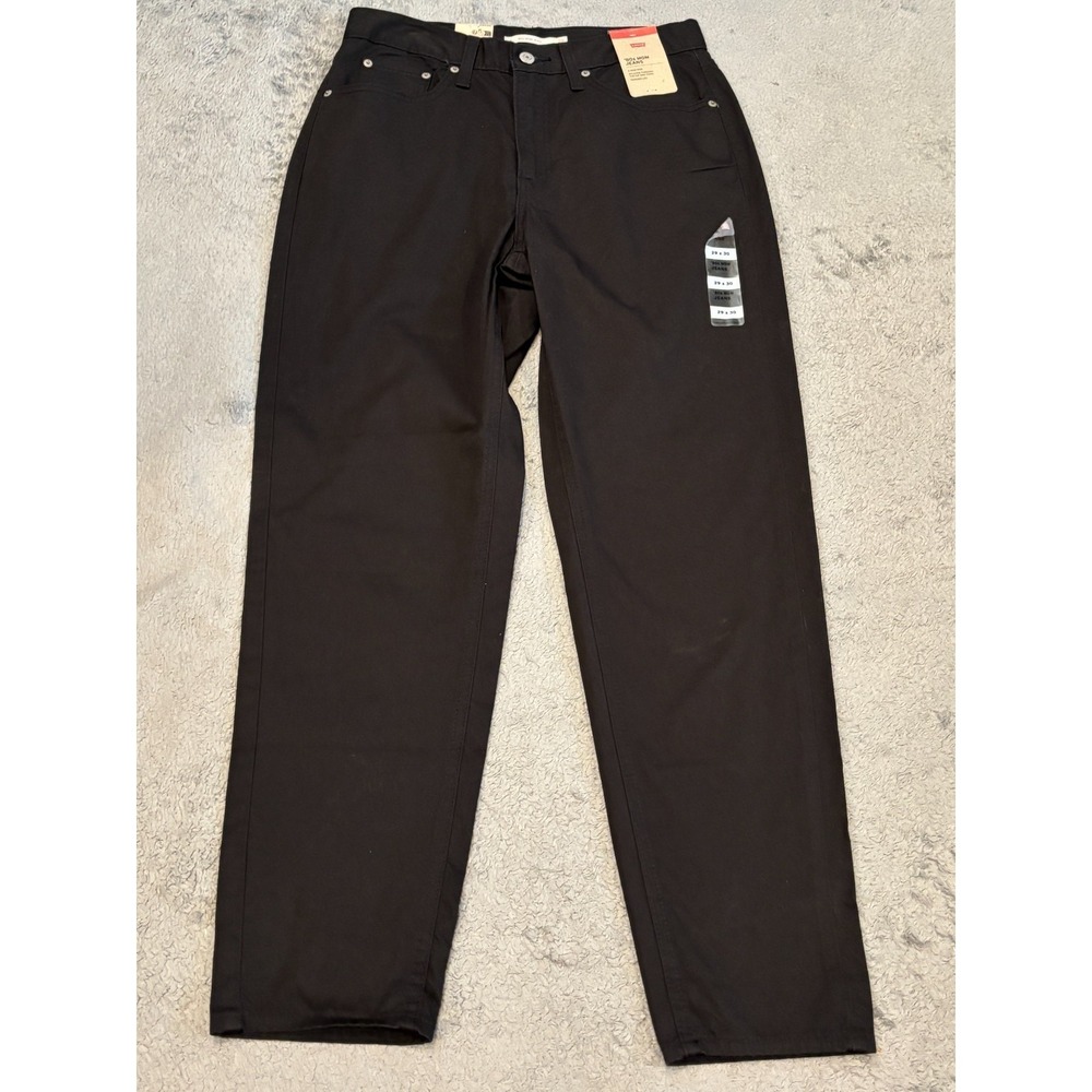 NWT Levi's Jeans Womens 29x30 Black 80s High-Waisted Mom Tapered Leg Relaxed